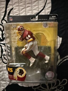 NFL Team Football Action Figure in Burgundy and Gold - Collectible